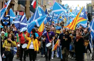  ?? Picture: Colin Mearns ?? The Yes movement claims support is growing for a second independen­ce vote