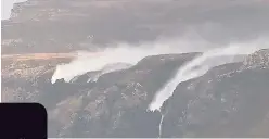  ??  ?? FORCE OF NATURE Waterfalls blown upwards on isle of Mull