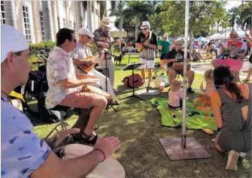  ?? CONTRIBUTE­D ?? The Community Music Circle performs island songs at the Delray Beach Green Market on Saturdays from 9 to 11 a.m.
