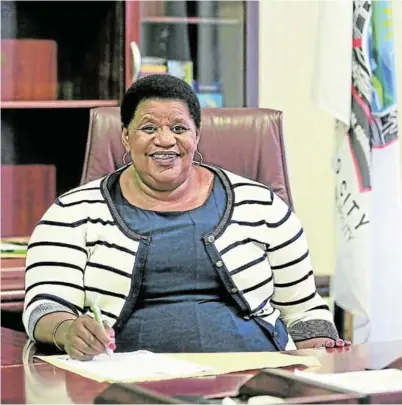  ?? Picture: STEPHANIE LLOYD ?? TRAGIC LOSS: BCM deputy mayor Zoliswa Matana succumbed to Covid-related illness last week. The funeral was held on Wednesday