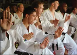  ??  ?? Defending world karate champions in final preparatio­n before the Sweden tournament. PICTURE: TRACEY ADAMS/AFRICAN NEWS AGENCY (ANA)