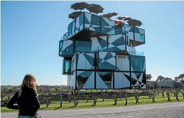  ?? TOURISM AUSTRALIA ?? The d’Arenberg Cube building at the d’Arenberg vineyards in McLaren Vale.