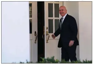  ?? AP/SUSAN WALSH ?? National security adviser H.R. McMaster walks into the West Wing on Friday. “I’m doing my job,” he told a reporter.