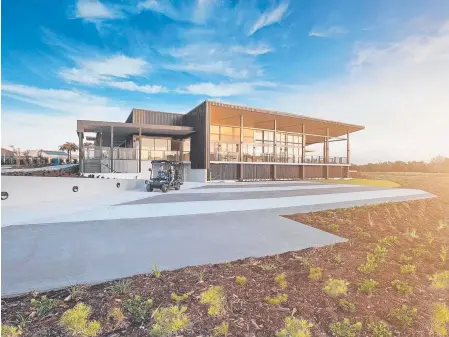  ??  ?? Halcyon is footing the $4m bill for the new clubhouse due to open next month at Gainsborou­gh Greens Golf Course.