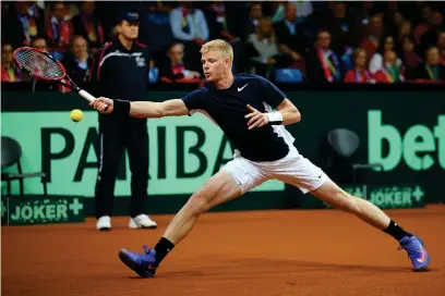  ?? Photograph: PA ?? Clay is arguably Kyle Edmund’s favourite surface but team-mate Dan Evans isn’t a fan