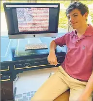  ?? Contribute­d photos ?? Eighth-grader Christian Graziano won the Director’s Award in the Bruce Museum’s new Junior Art Competitio­n for his digital media work “Fraying.”