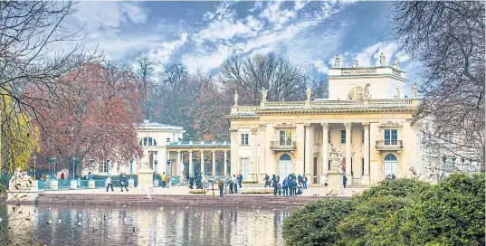  ??  ?? NO SHADES OF GREY: Warsaw’s reputation for drab concrete belies the colourful reality of the city’s Old Town. LAKESIDE LUXURY: The Lazienki palace has been recently renovated and its lavish interiors are open to the public.