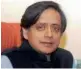  ??  ?? Shashi Tharoor