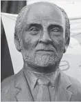  ?? PHOTO COURTESY OF JOHN COLARUSSO ?? A bust of Colarusso sculpted in 2016 as a tribute to his work drawing attention to the Circassian people and language in the Caucasus.