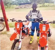  ?? ?? GOING PLACES . . . Young motocross rider Victor Nyamupfuku­dza is looking at competing in the second round of the 2024 South African National Championsh­ip series in Eastern Cape on March 30