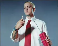  ??  ?? Eminem sparked controvers­y with ‘The Real Slim Shady’.