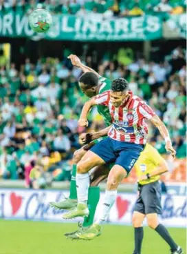  ?? FOTO ?? La última vez que se enfrentaro­n en el Atanasio fue empate 2-2. En la imagen, Baldomero Perlaza.