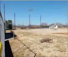  ?? TIMES photograph by Annette Beard ?? Blackhawk baseball field and softball field at the corner of It’ll Do Road and West Pickens (Ark. Hwy. 94 North) are being looked at by realtors who have an interested buyer.