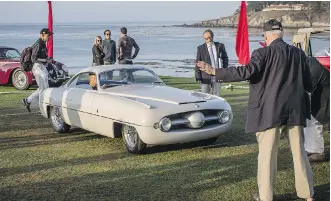  ?? BRENDAN MCALEER/ DRIVING. ?? Grant Kinzel’s 1953 Fiat Abarth 1100 Sport Ghia Coupe won first place in the Post-War Touring category and runner-up for Best In Show at this year’s Pebble Beach Concours d’Elegance.