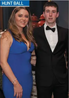  ??  ?? Lydia Dodd and Shane Fenelon at the Bray Harriers Hunt Ball in Tinakilly House Hotel.