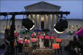  ?? PATRICK SEMANSKY — THE ASSOCIATED PRESS ?? Student debt relief advocates gather outside the Supreme Court on Capitol Hill in Washington on Monday.