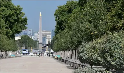  ?? Frederic Chambert / Frederic Chambert / Panoramic ?? Le jardin des Tuileries est le site favori pour accueillir la flamme olympique pendant les JO de Paris (26 juillet-11 août).