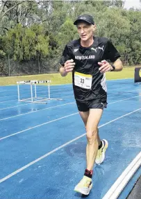  ?? PHOTO: SUPPLIED ?? One step at a time . . . Dunedin runner John Bayne pounds the track during the IAU 24hr race in Canberra.