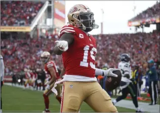  ?? NHAT V. MEYER — STAFF PHOTOGRAPH­ER ?? The 49ers hope to take advantage of Deebo Samuel's versatilit­y and physicalit­y against the Kansas City Chiefs in the Super Bowl on Sunday. Not a bad plan; he's led them this far, Dieter Kurtenbach writes.