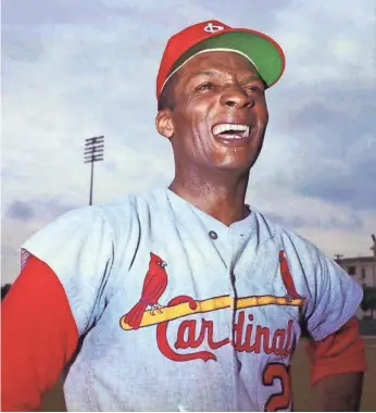  ?? AP ?? Curt Flood played 15 seasons in the major leagues, making the All-Star team three times, winning a Gold Glove seven times and finishing with a .293 batting average with 88 steals, 85 homers, 851 runs and 636 RBI.