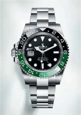  ?? ?? Rolex Oyster Perpetual GMT-Master II in Oysterstee­l, 40 mm case, black dial, and an Oyster bracelet