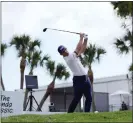  ?? REBECCA BLACKWELL — THE ASSOCIATED PRESS ?? Billy Horschel tees off on the fourth hole in the first round of the Honda Classic on Thursday in Palm Beach Gardens, Fla.