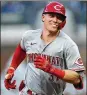  ?? JOHN BAZEMORE / AP ?? Reds catcher Tyler Stephenson started 82 games as a rookie, hitting .285 with 10 home runs and 45 RBIs.