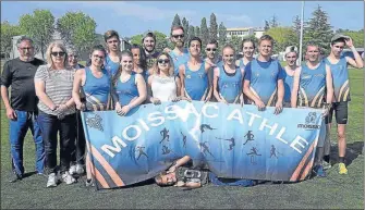  ??  ?? Les athlètes du Moissac Athlé aux interclubs de Muret