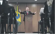  ?? ?? El ministro de Justicia de Brasil, Ricardo Lewandowsk­i, durante una rueda de prensa, ayer en Brasilia. EFE