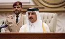  ?? Photograph: Anadolu Agency/Getty Images ?? Sheikh Tamim bin Hamad Al Thani addresses Qatar’s parliament on 25 October.