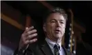  ??  ?? Senator Rand Paul of Kentucky tested positive for Covid-19. Photograph: Drew Angerer/Getty Images