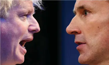  ?? Photograph: Getty Images ?? Boris Johnson and Jeremy Hunt are raising concerns on the market of the pound falling to parity with the dollar.