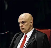  ??  ?? O ministro Alexandre de Moraes, em uma sessão no STF