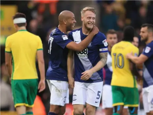  ?? (PA) ?? Alex Baptiste scored the only goal to secure Preston a 1-0 win over Norwich