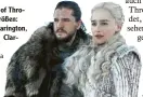  ?? Foto: dpa ?? „Game of Thro‰ nes“‰Größen: Kit Harington, Emilia Clar‰ ke.