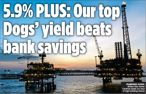  ??  ?? PUMPING CASH: British Gas owner Centrica leads our haul of high-yielding shares