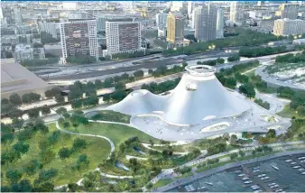  ?? | AP ?? The Lucas Museum of Narrative Art released this artist’s rendering of the museum in September.
