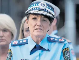  ?? AFP ?? Aclaracion­es. La jefa de la policía de Nueva Gales, Karen Webb.