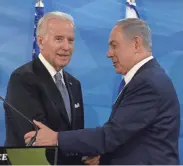  ?? DEBBIE HILL/ AFP/GETTY IMAGES ?? President Joe Biden has a long relationsh­ip with Prime Minister Benjamin Netanyahu.