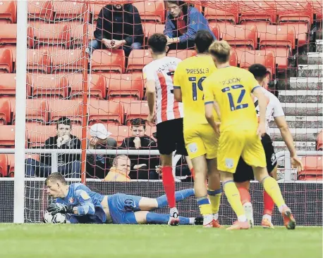  ?? ?? Sunderland goalkeeper Anthony Patterson in action at the Stadium of Light.