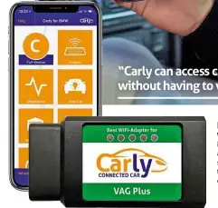  ??  ?? Plug in WiFi device plugs into OBD port and allows you to use smartphone app to adjust your car’s electronic­s