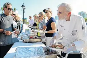  ?? SUSAN STOCKER/STAFF PHOTOGRAPH­ER ?? Arnold Abbott won’t accept any deal that would require him to stop feeding homeless people at Fort Lauderdale beach. “It’s a quid pro quo,” says Abbott, 93. “And I am not pro quoing.”