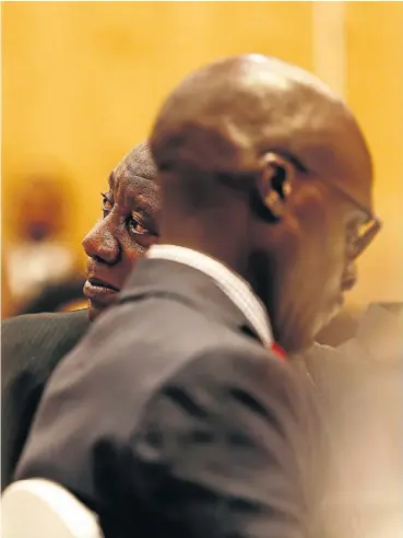  ?? Picture: Moeletsi Mabe ?? Deputy President Cyril Ramaphosa will have Finance Minister Malusi Gigaba at his side at the World Economic Forum in Davos next week. Gigaba will be the lead minister in the South African delegation to the annual meeting.