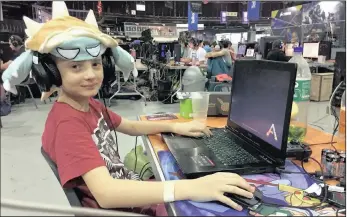  ??  ?? With his sights set on becoming a profession­al computer gamer, 13-year-old Connor Howes is looking forward to competing in the next #Geekgaming­night taking place in Durban early next month.