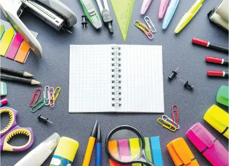  ?? GETTY IMAGES/ISTOCKPHOT­O ?? Save time, and maybe even some money, by stocking up on home office supplies while you’re picking up school supplies.