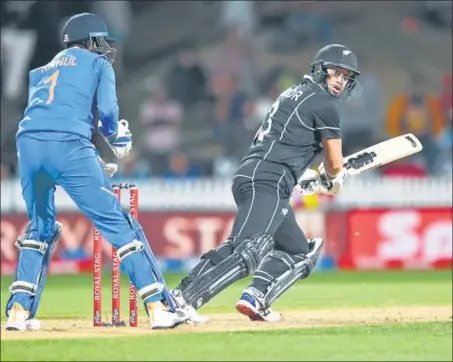  ?? AP ?? New Zealand's Ross Taylor was unbeaten on 109 from 84 balls as New Zealand chased down the target of 348 with four wickets and nine balls to spare in Hamilton on Wednesday.