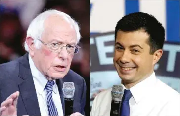  ?? AFP ?? Bernie Sanders and Pete Buttigieg came top of the first contest in Iowa, giving each important momentum.