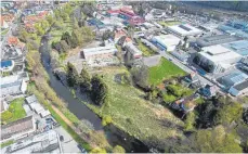  ?? FOTO: EICH ?? Die Stadt hält die Brigachins­el für einen Wohnmobils­tellplatz geeignet. Doch Anlieger stellen sich nun quer.