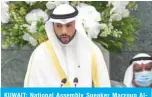  ?? — KUNA ?? KUWAIT: National Assembly Speaker Marzouq AlGhanem speaks during the session.