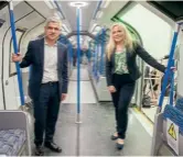  ?? TfL/Siemens ?? The London Mayor samples the interior of a proposed Piccadilly Line train at a facility in East Yorkshire.
Mobility